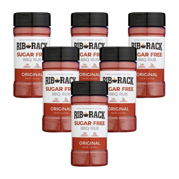 6-PACK OF Seasoning Rub Original Sugar Free Rib Rack 5 oz