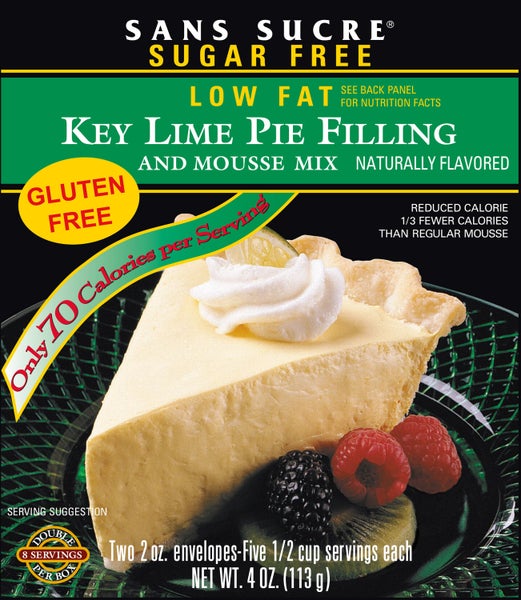 12-PACK OF Filling Pie Key Lime Mousse Sugar Free, Bernard Food Industries