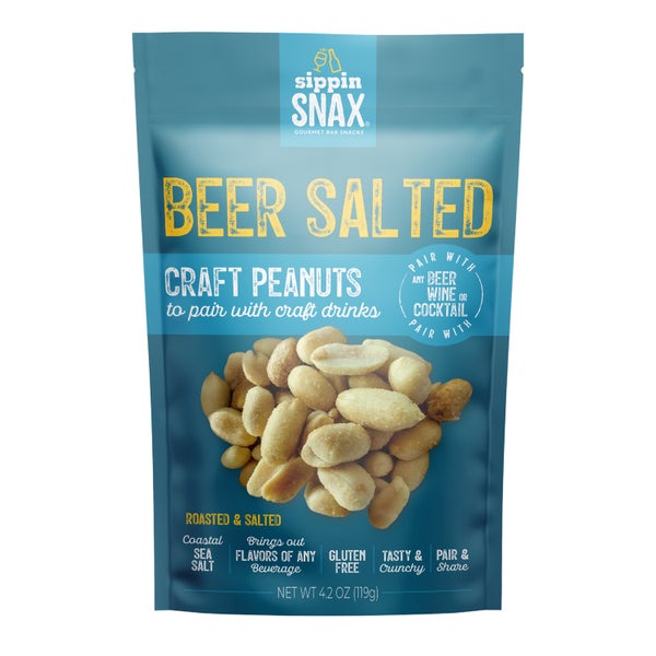 12-PACK OF Peanut Craft Beer Salted SIPPIN SNAX