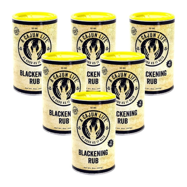 6-PACK OF Seasoning Rub Blackening A Cajun Life 8 oz