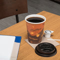1000-PACK OF Cup Paper Karat 1,000 ct 12 oz Paper Coffee Cups | Coffee Print | 90 mm