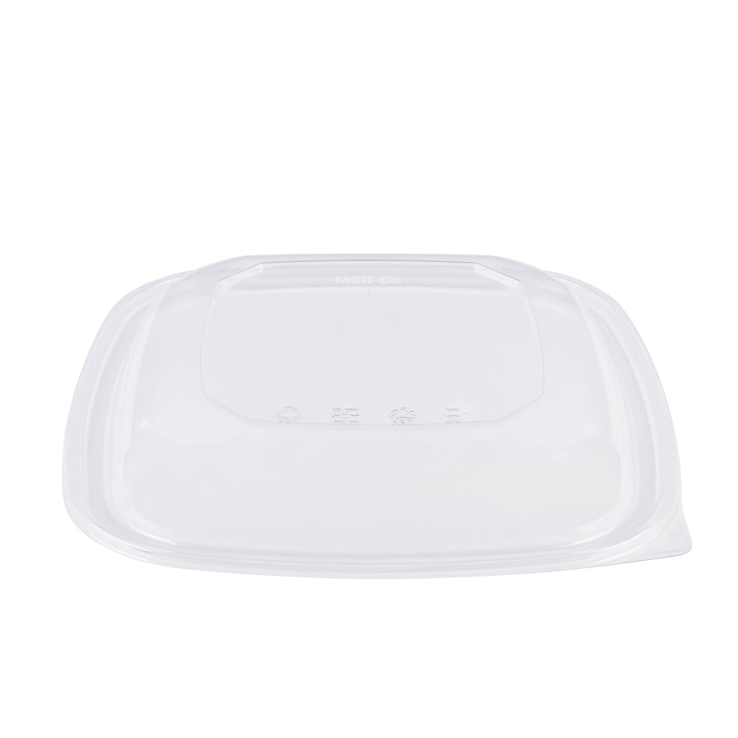 150-PACK OF Lid Togo Karat 150 ct 64 oz Square Disposable Salad Bowl Lids | PET | Clear