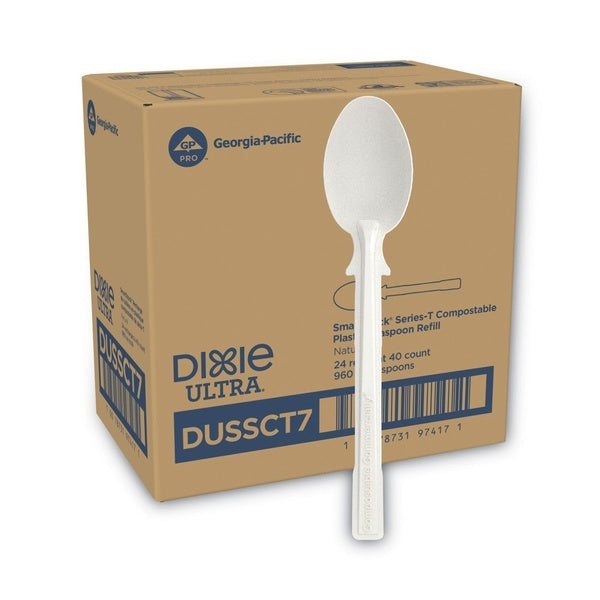 960-PACK OF Cutlery Plastic Dixie DUSSCT7 SmartStock Teaspoons Tri-Tower Dispensing System - Convenient Cutlery Refills (960 Count)