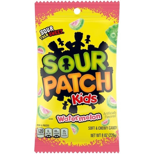 8-PACK OF Fat Free Soft Candy Gummy Candy Sour Patch Kids Candy, 8 - 8 Oz