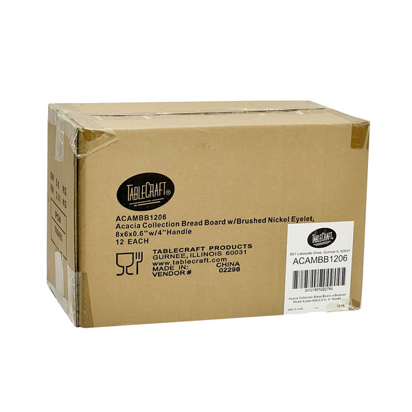 12 CT-PACK OF BOARD BREAD WOOD 8X6.25 HNDL