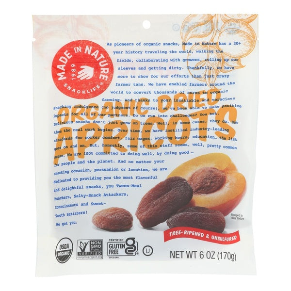 6-PACK OF SNACK FRUIT ORGANIC DRIED APRICOTS