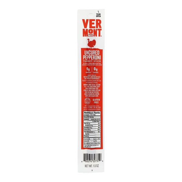 24-PACK OF Meat Stick Turkey Pepperoni Vermont Smoke & Cure 1 oz