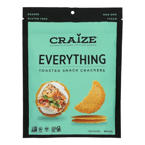 6-PACK OF Cracker Corn Extra Everything Toast Craize 4 oz