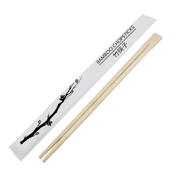 10-PACK OF CHOPSTICK BAMBOO WHT ENV 9IN