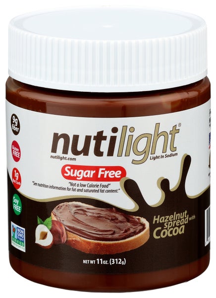 6-PACK OF Spread Hazelnut with Cocoa, Sugar Free, Nutilight