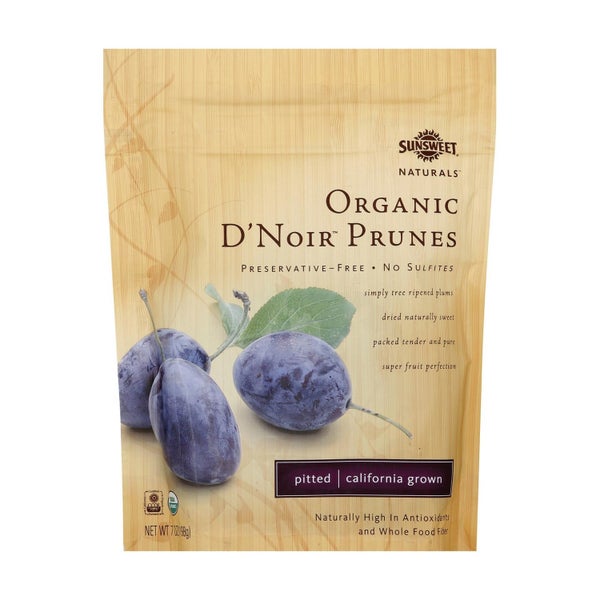 12-PACK OF Prune Dried D'Noir Organic Sunsweet Naturals 7 oz