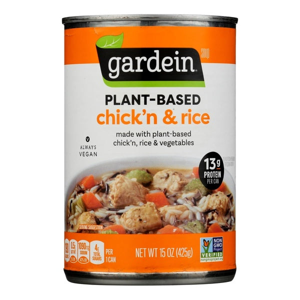 12-PACK OF Soup Chicken And Rice Plant Based Gardein 15 oz