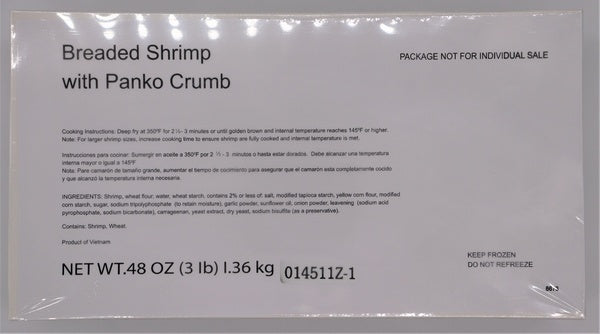 3 LB-PACK OF SHRIMP BRD BFLY C/T 26/30
