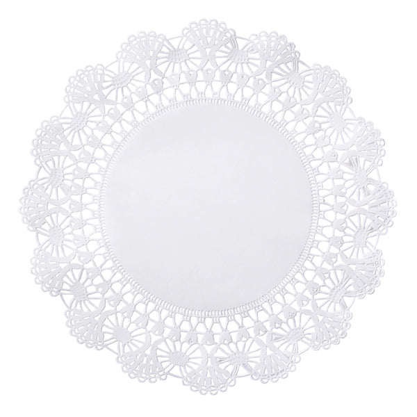 500-PACK OF DOILY PAPER LACE RND WHITE