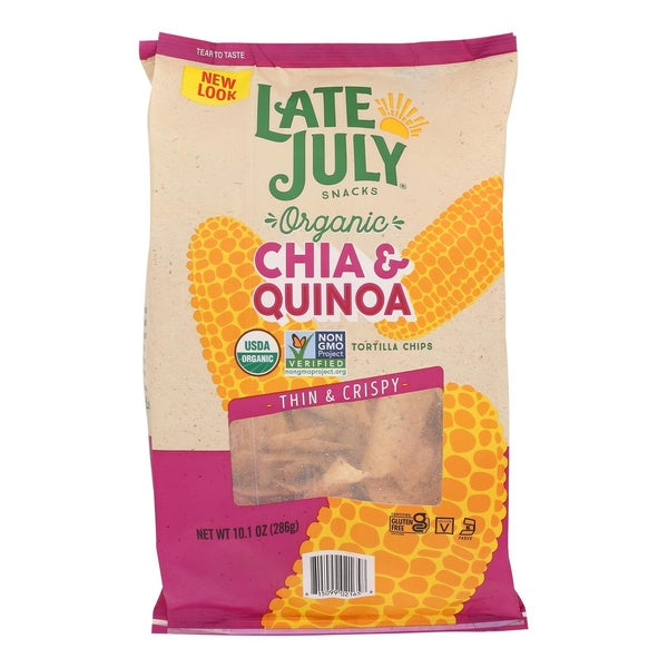 9-PACK OF Chip Tortilla Chia And Quinoa Late July 10.1 oz