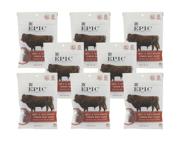 8-PACK OF Meat Stick Sweet And Spicy Sriracha Epic 2.5 oz