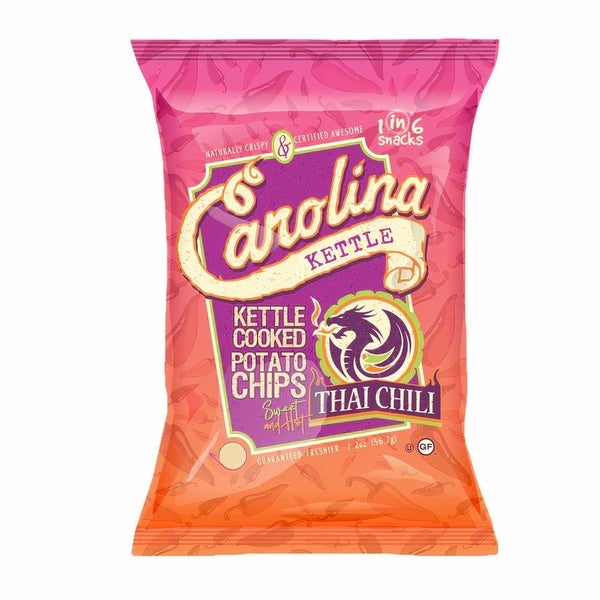 20-PACK OF Chip Potato Kettle Cooked, Thai Chili 2 OZ, 1in6 Snacks