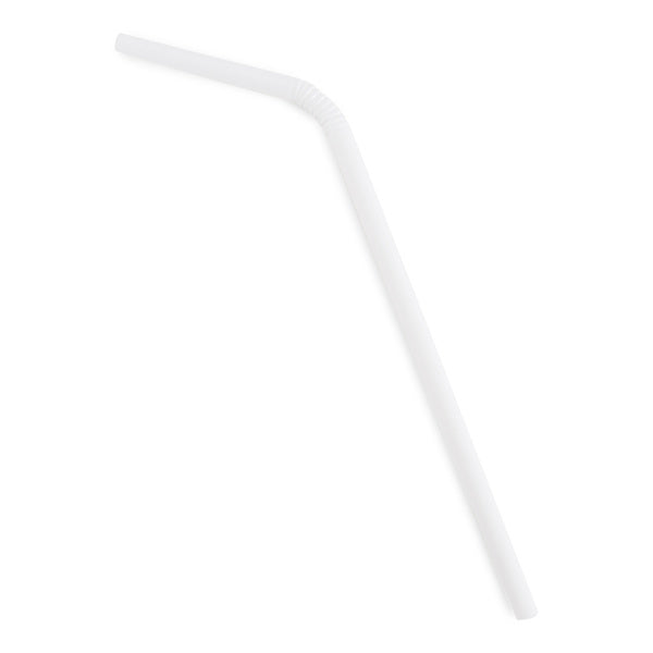 24-PACK OF STRAW PLAS WRPD FLEX WHT 7.625