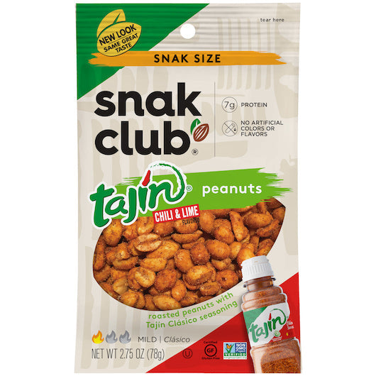 6-PACK OF Tajin Classico Peanuts Snak Club, 6 - 2.75 Oz