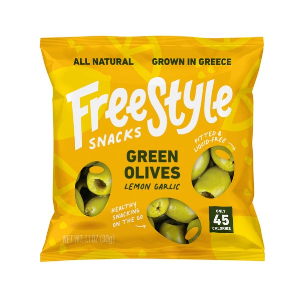 120-PACK OF Snack Olives Lemon Garlic Green Olives 1.1oz/120ct Party Pack BULK