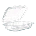 300-PACK OF Dart 69PPHT1 6.5 in. x 9 in. x 3 in. ProPlanet Microwaveable Hinged Plastic Containers - Clear (300/Carton)