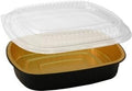 50-PACK OF PAN FOIL OBL ENTREE MED W/LID