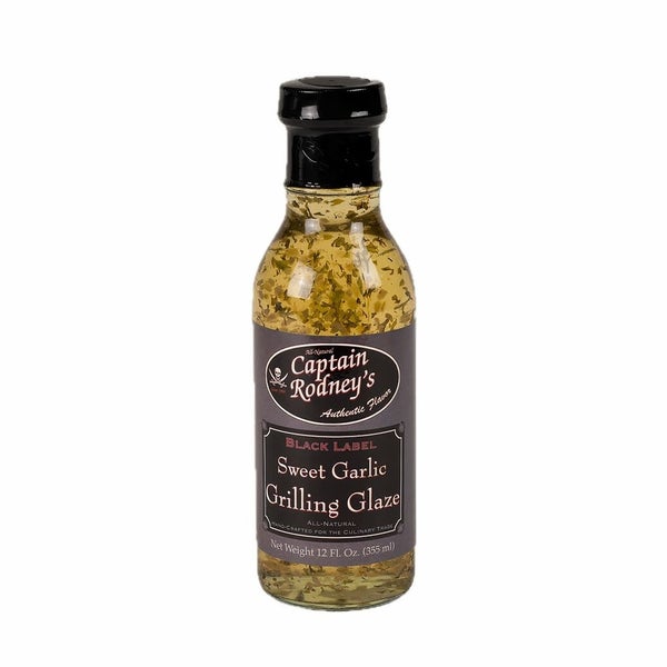 6-PACK OF Glaze Sweet Garlic Captain Rodney's Black Label, 12 OZ, Bell Buckle Country Store