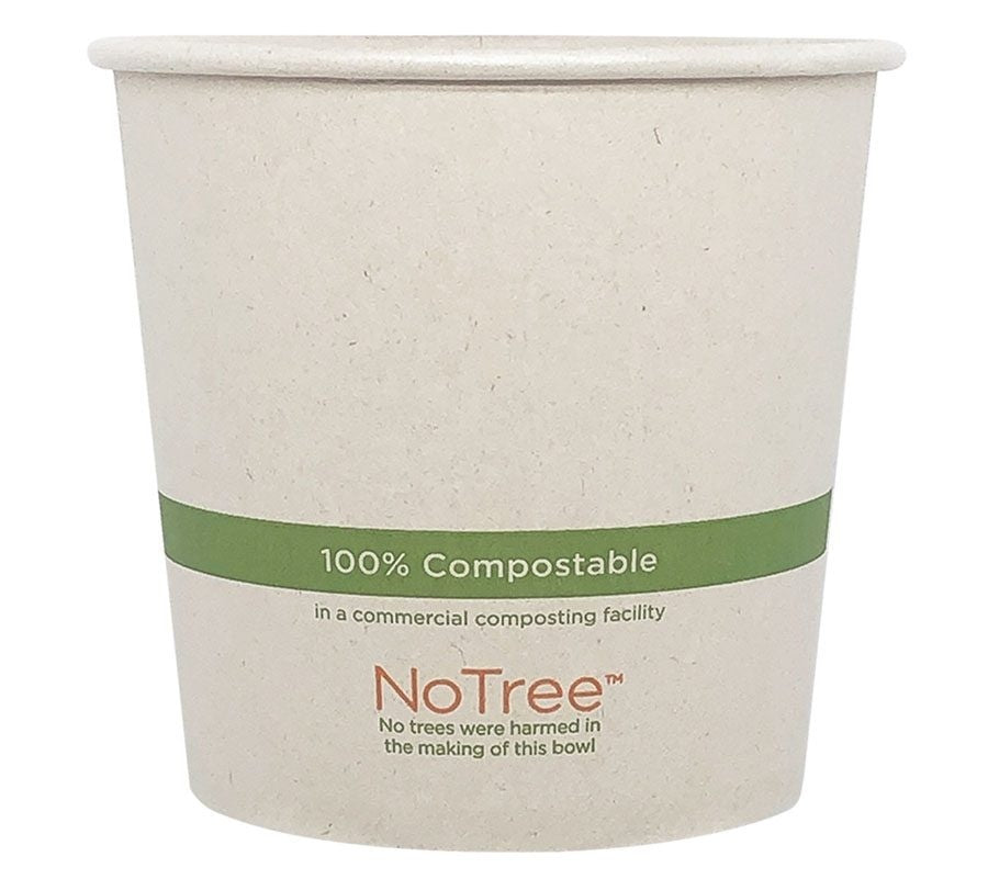 500-PACK OF BOWL CMPSTBL World Centric 24 oz Compostable NoTree Paper Bowls | 500 Count