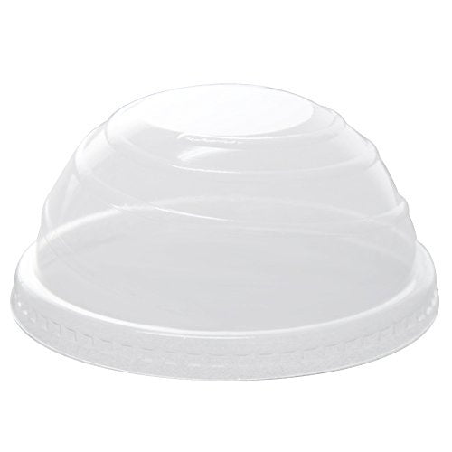 1000-PACK OF Cup/Lid Plastic Lollicup C-KCDL90-NH Karat PET Dome Lid, NO HOLE, Fits 12 oz - 22 oz Paper Cold Cups (Pack of 1000)