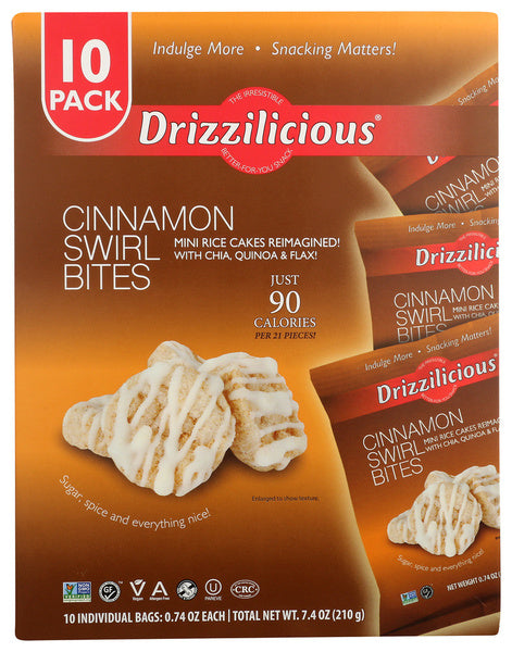 6-PACK OF RICE CAKE CINNAMON SWIRL BITES 0.74 OUNCE - CASE OF 6