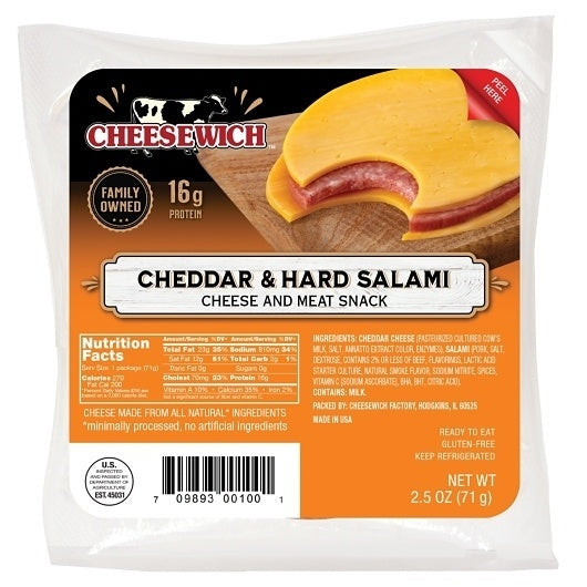 96-PACK OF Cheddar Cheese Cheesewhich Cheese, 4 - 24 - 2.5 Oz