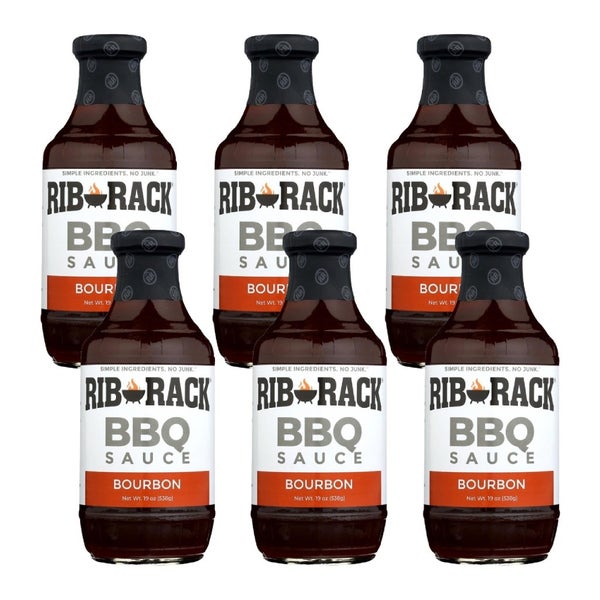 6-PACK OF Sauce Bbq Southern Boubon Rib Rack 19 oz