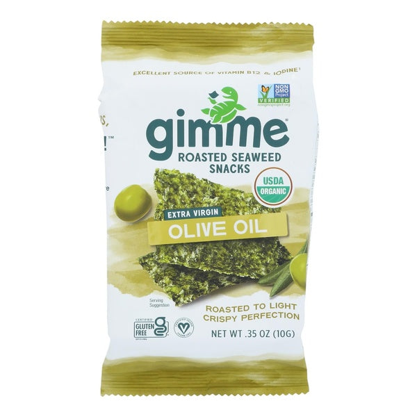 12-PACK OF Seaweed Dried Extra Virgin Olive Oil Organic Gimme Seaweed .35 oz