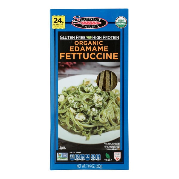 12-PACK OF Pasta Fettuccine Edamame Organic Seapoint 7.05 oz