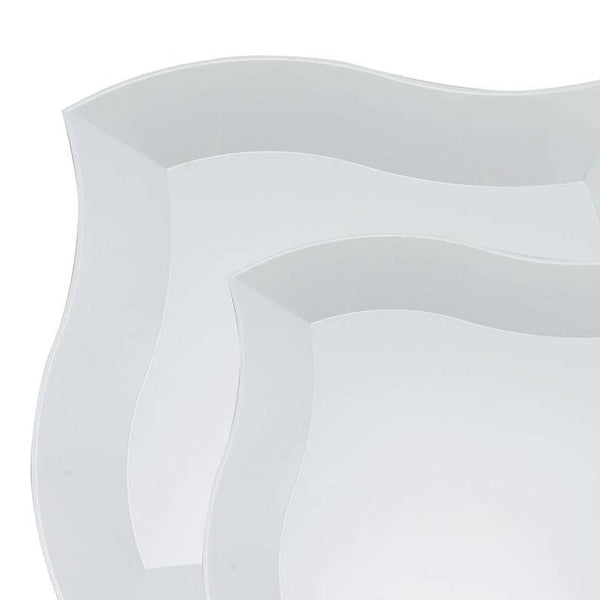 120-PACK OF Plate Set White Wave