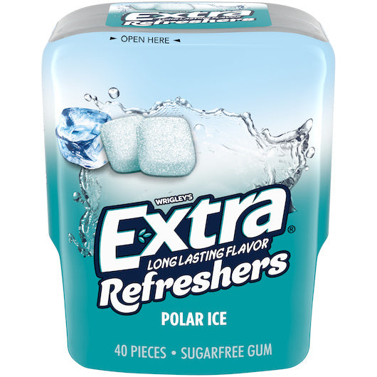 24-PACK OF Refreshers Polar Ice Extra Chewing Gum, 4 - 6 - 40 Pc