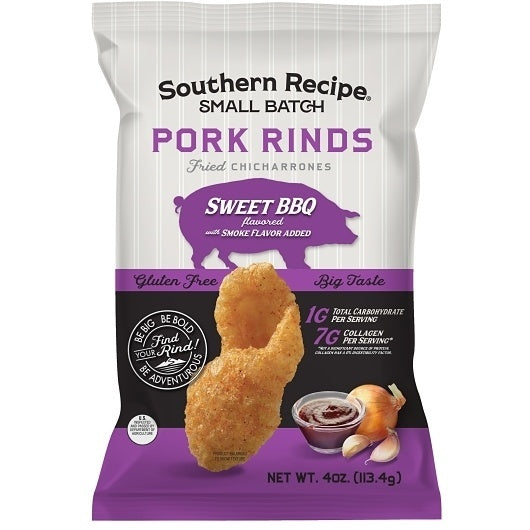 6-PACK OF Sweet Bbq Pork Rinds Southern Recipe Small Batch, 6 - 4 Oz