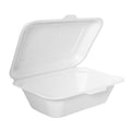 500-PACK OF CONTAINER FOOD COMPOSTABLE MOLDED FIBER HINGED 7 X 5 INCH DISPOSABLE
