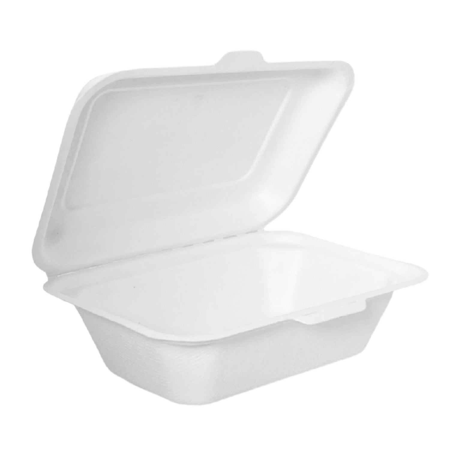 500-PACK OF CONTAINER FOOD COMPOSTABLE MOLDED FIBER HINGED 7 X 5 INCH DISPOSABLE