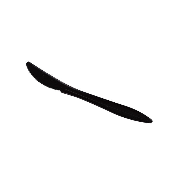 1000-PACK OF Knife Plastic Karat 1,000 ct PP Plastic Medium Weight Knives Bulk Box, Black