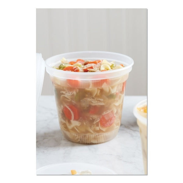 200-PACK OF Container Food Pactiv Corp. L8328 32 oz Clear Newspring DELItainer Plastic Container - Microwavable & Leak-Resistant (200 Count)
