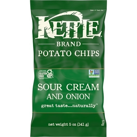 15-PACK OF Potato Chip Sour Cream & Onion Kettle Foods Chips, 15 - 5 Oz