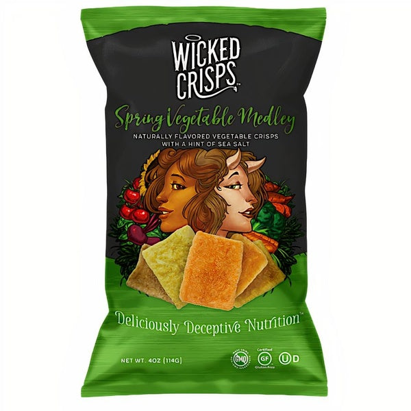 12-PACK OF Chip Crisp Spring Vegetable Medley, Wicked Crisps