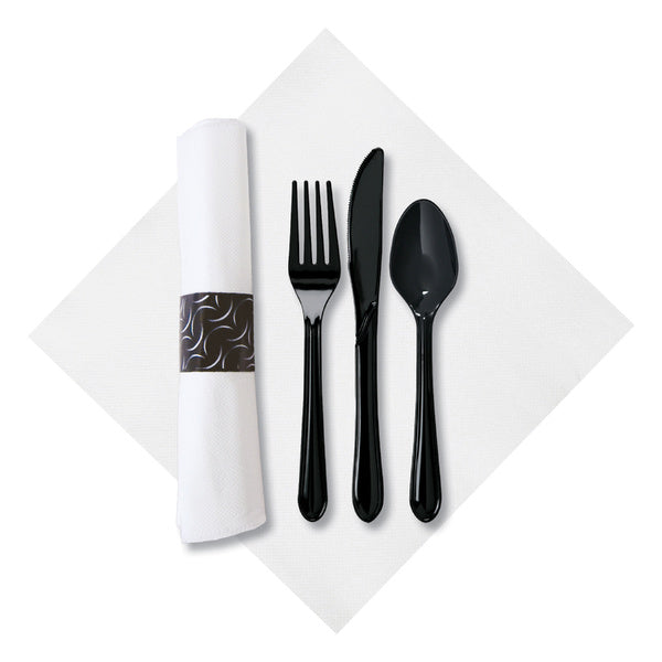 2-PACK OF KIT CUTLERY BLK CATERWRP FSNPT
