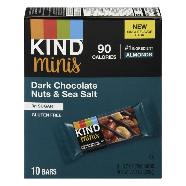 80-PACK OF REMOVE - SNACK BAR MINI DARK CHOCOLATE NUT SEA SALT