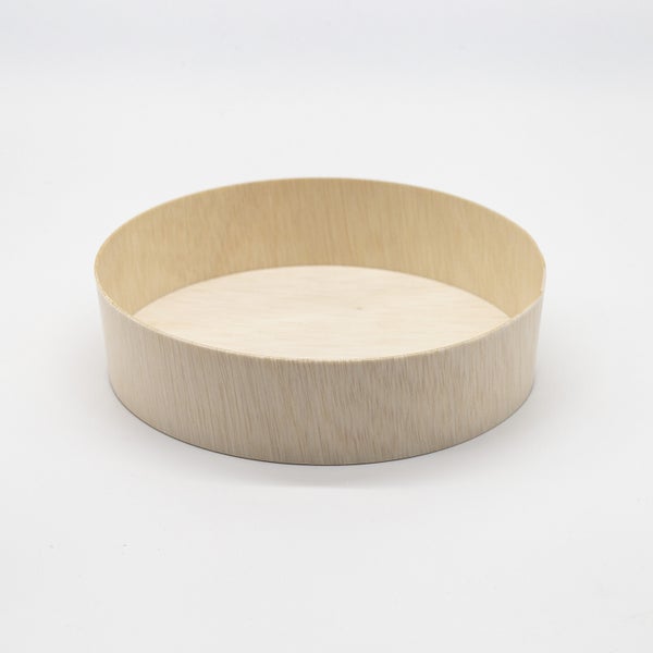 6-PACK OF Container Disp Wooden Round Base 6.1"x1.8"