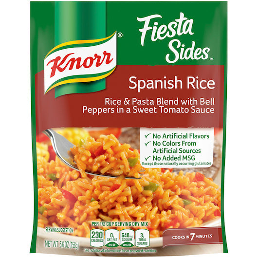 12-PACK OF Rice Sides Spanish Rice Flavor Rice Knorr, 12 - 5.6 Oz