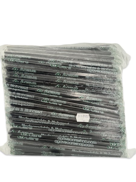 4-PACK OF Straw, Agave, HLTHCAR/HOSPLTY>GUEST SUPPLY>FDSRV SUPP ACCS>STRAWS>Disposables >Beverage Lids > Straws - Agave Care, 8.25-inch,Agave Straw, Individually Wrapped Straw,Disposable Drinking Straws, Black, 2000 Count