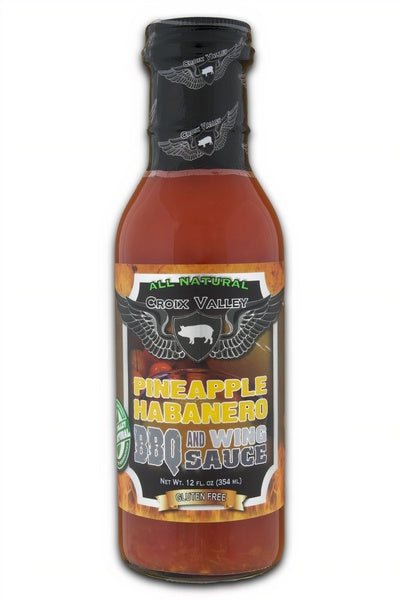 12-PACK OF Sauce BBQ Pineapple Habanero + Wing, Croix Valley