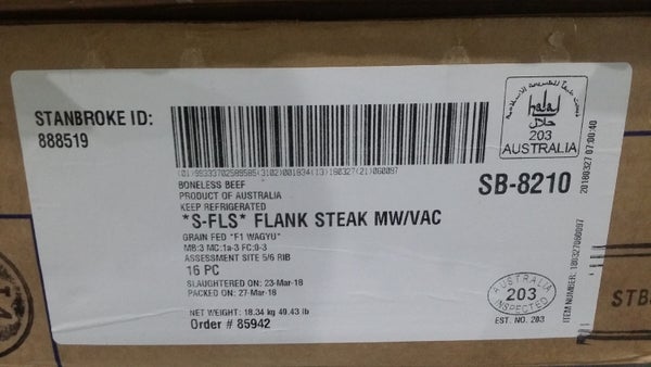 34 OZ-PACK OF BEEF FLANK WAGYU